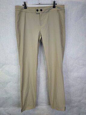 GRAMICCI Performance Pants Women's 10 Tapered Tan Stretch Nylon Utility Gorpcore